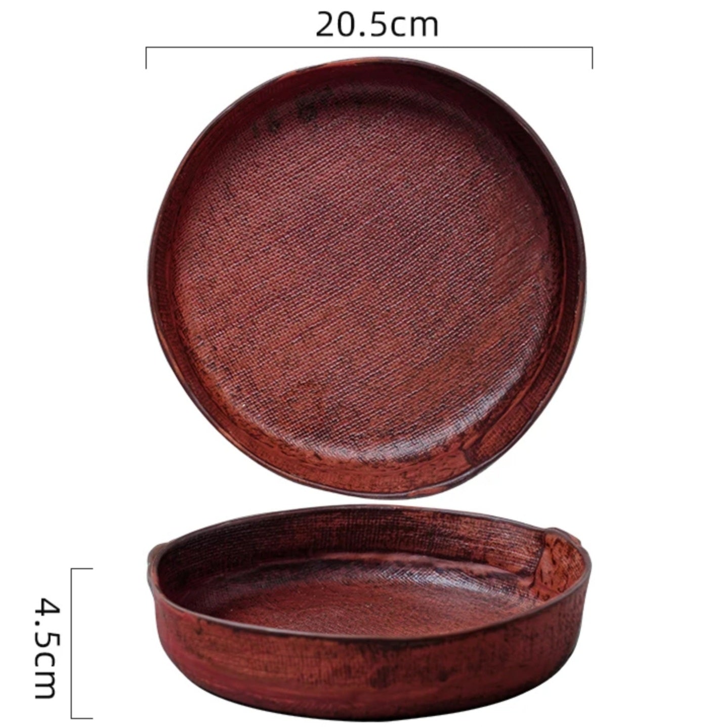 Farmhouse Haven Textured Medium Ceremic Serving Bowl - Wine