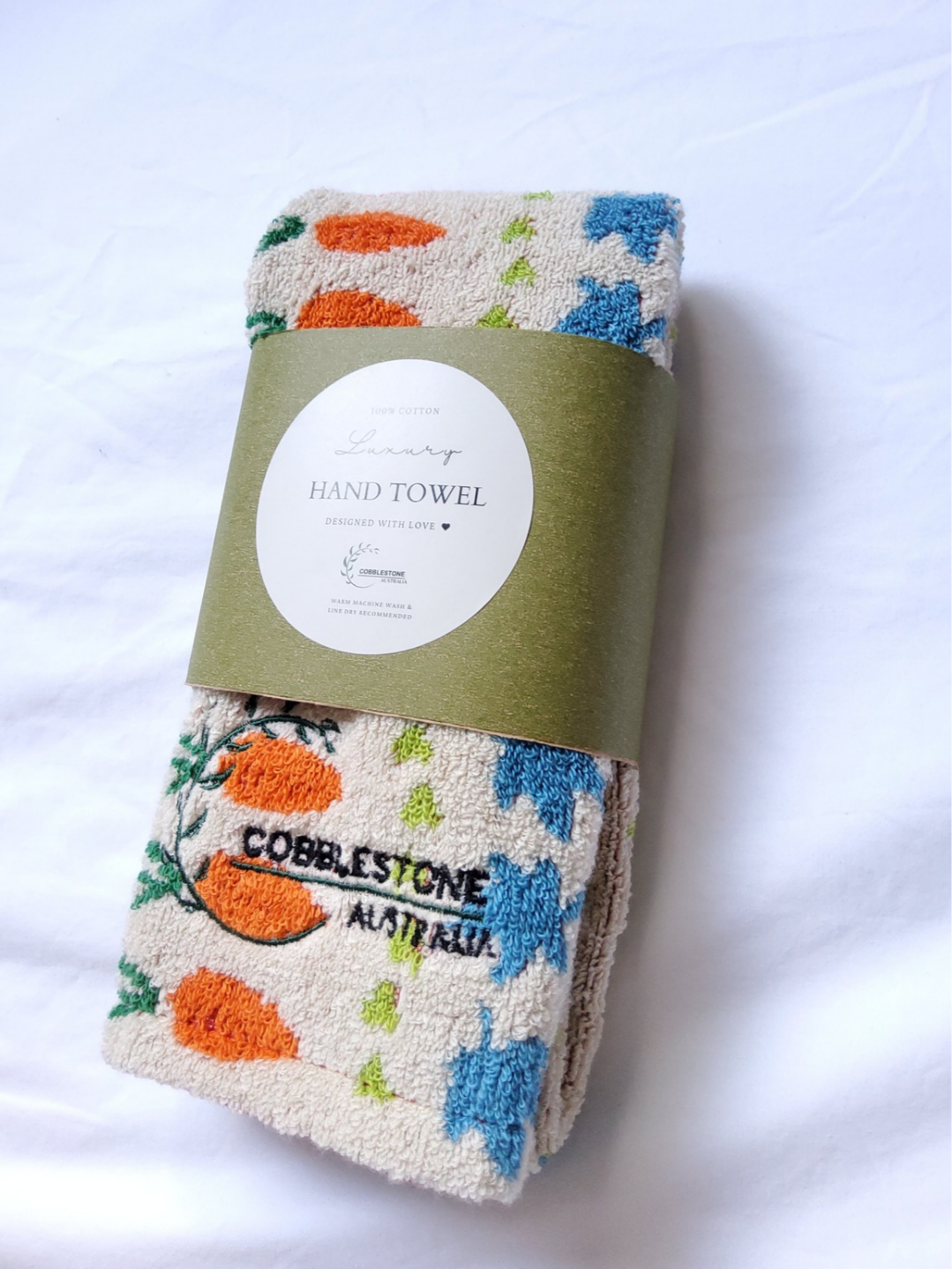 Luxury Kitchen Hand Towel - Fruit Market Design