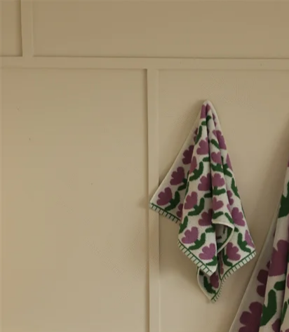 Luxury Kitchen Hand Towel - Purple Tulip Design