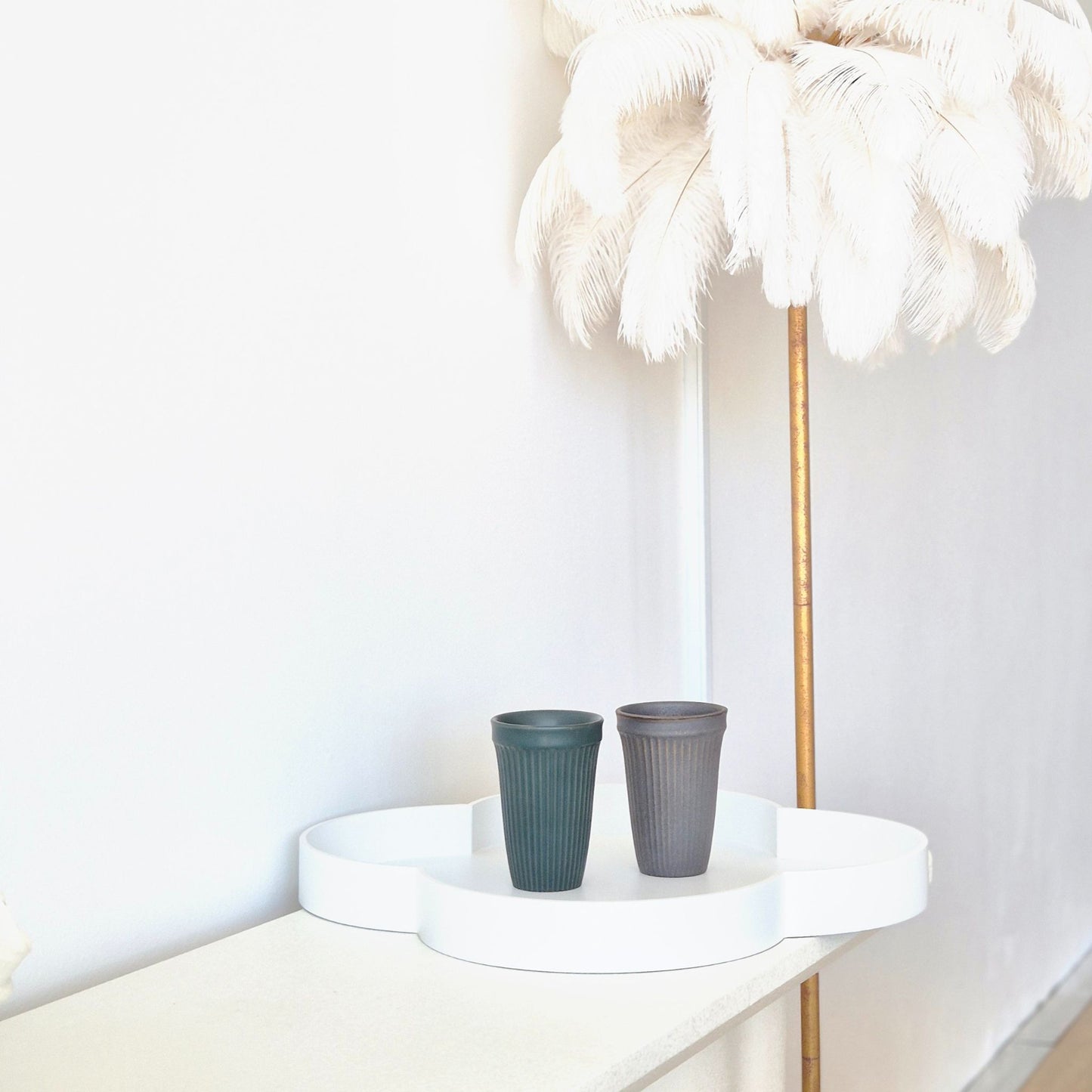 White Clover Timber Large Round Serving Tray 50cm