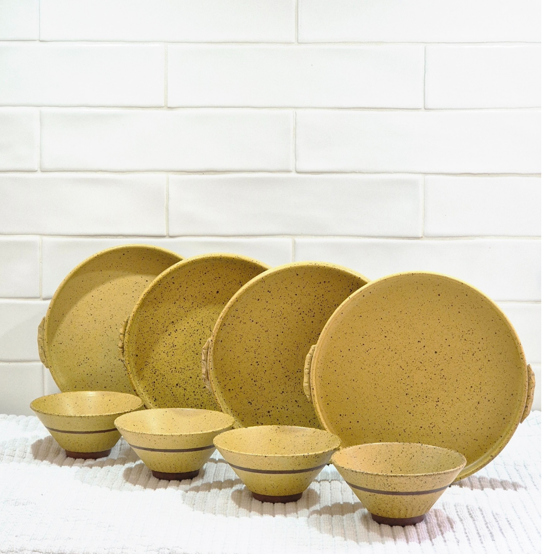Tuscan Sunshine Coloured Dinner Plate/Bowl Set 8pc