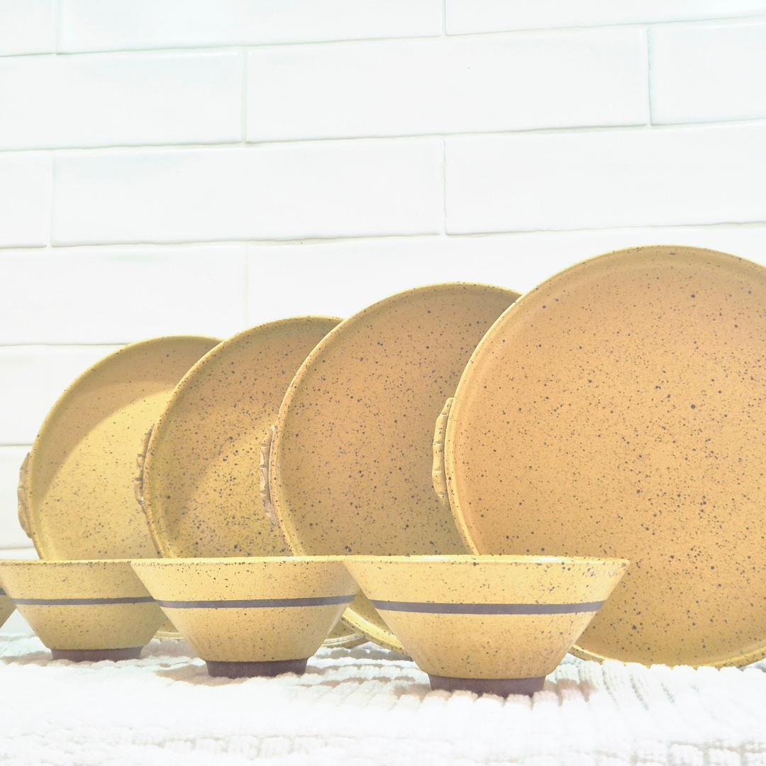Tuscan Sunshine Coloured Dinner Plate/Bowl Set 8pc