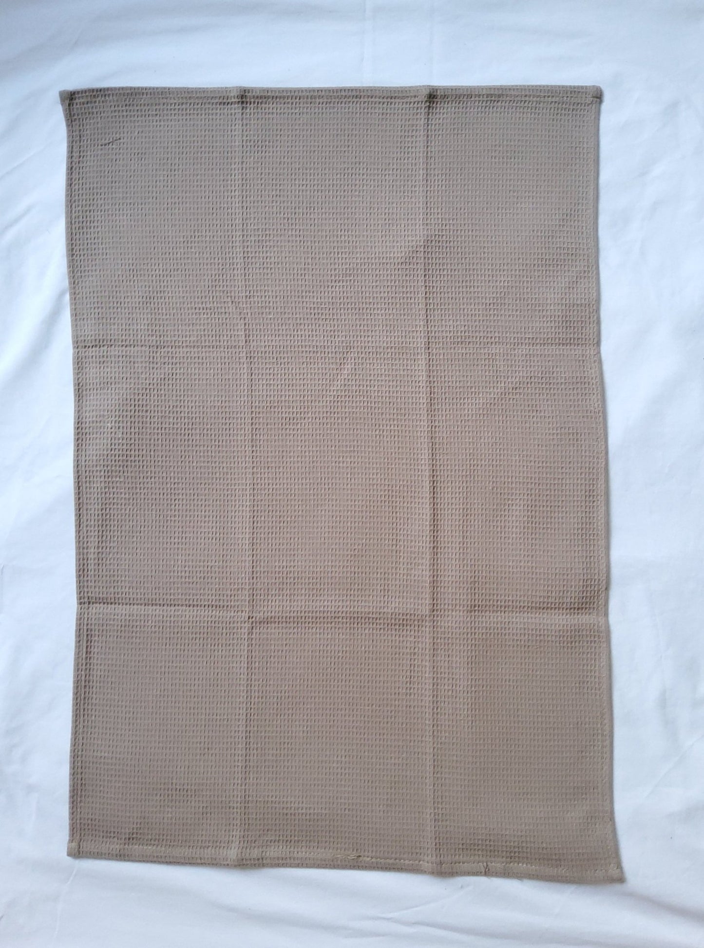 Beige/ Pink Little Ruby Gingham & Flower Pattern Microfibre & Beige Waffle Tea Towel Set 40x60cm - Cobblestone Australia