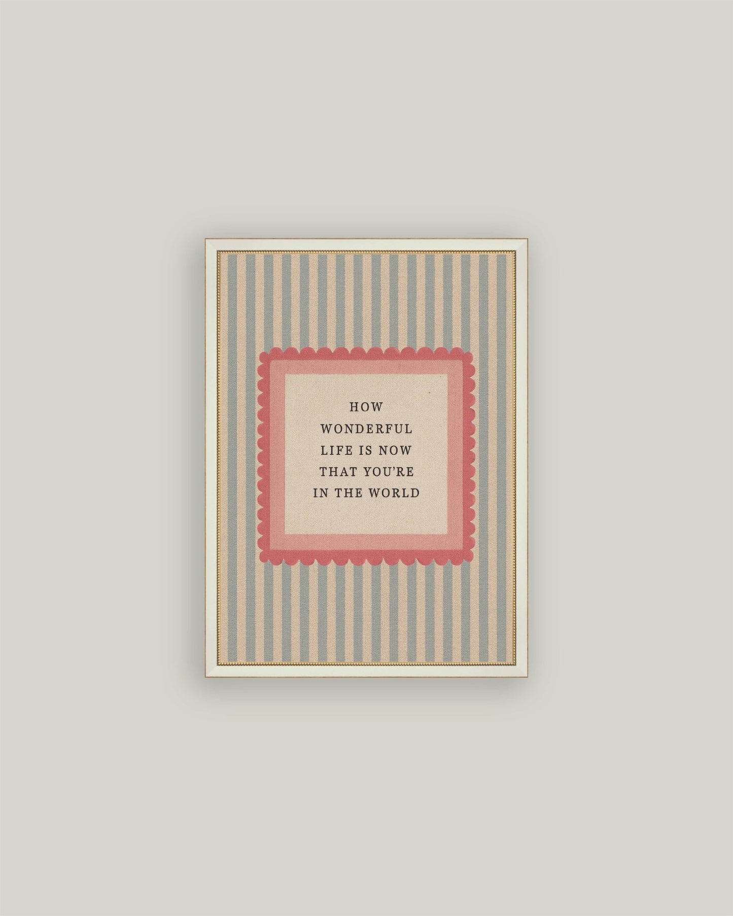 How Wonderful Life Is Framed Art: 28 x 38cm - Cobblestone Australia