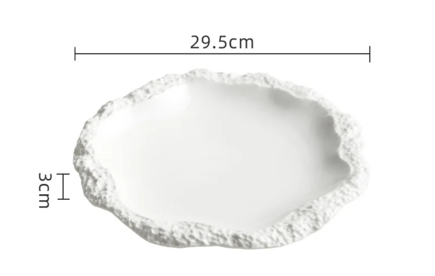 White Coral Porcelain Round Platter