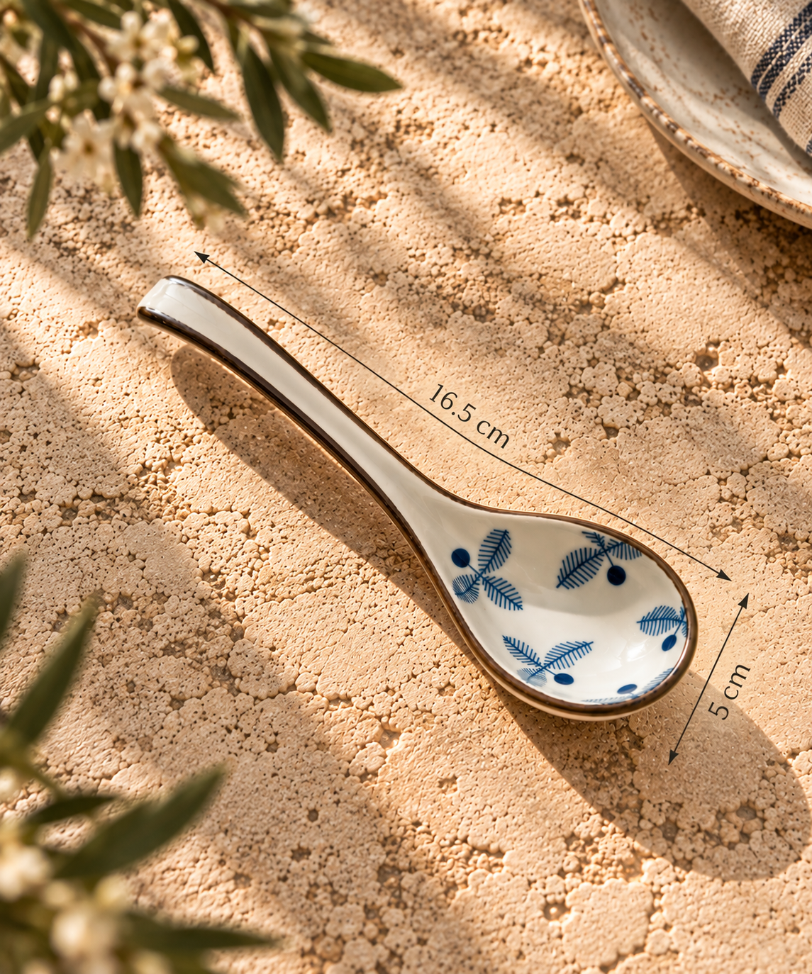 The Homestead Ceramic Serving Spoon ~ Willow Cobblestone Australia