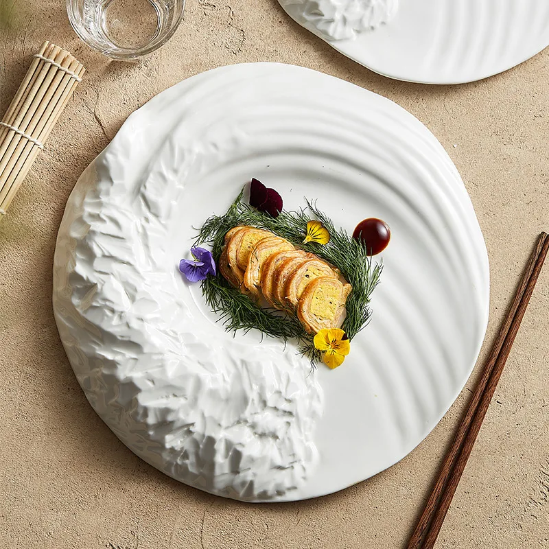 White Coral Porcelain High Tide Platter