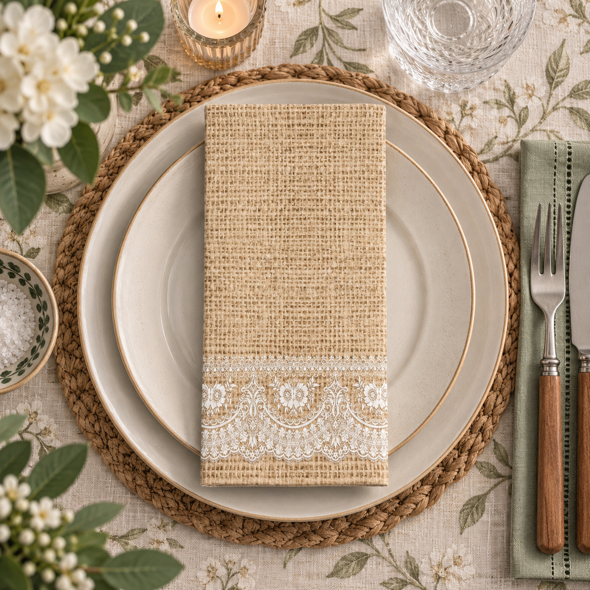 Dinner Party Napkins 20pk ~ Country Lane Cobblestone Australia