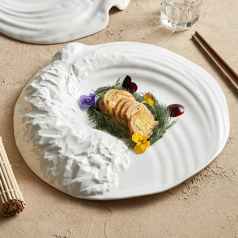 White Coral Porcelain High Tide Platter