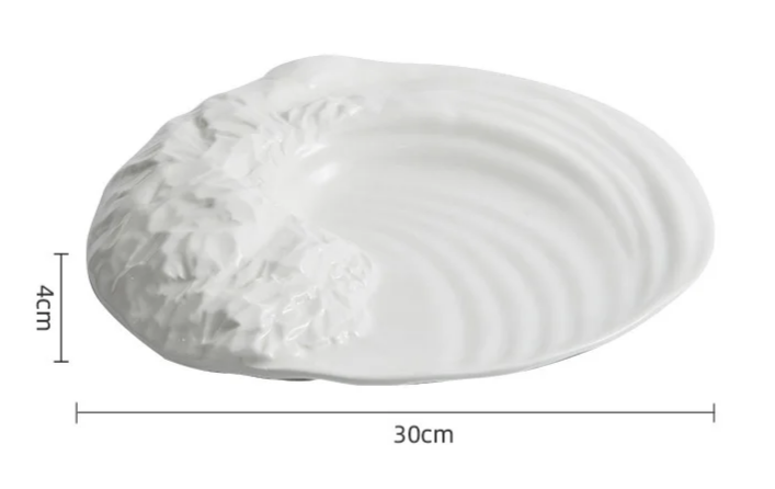 White Coral Porcelain High Tide Platter