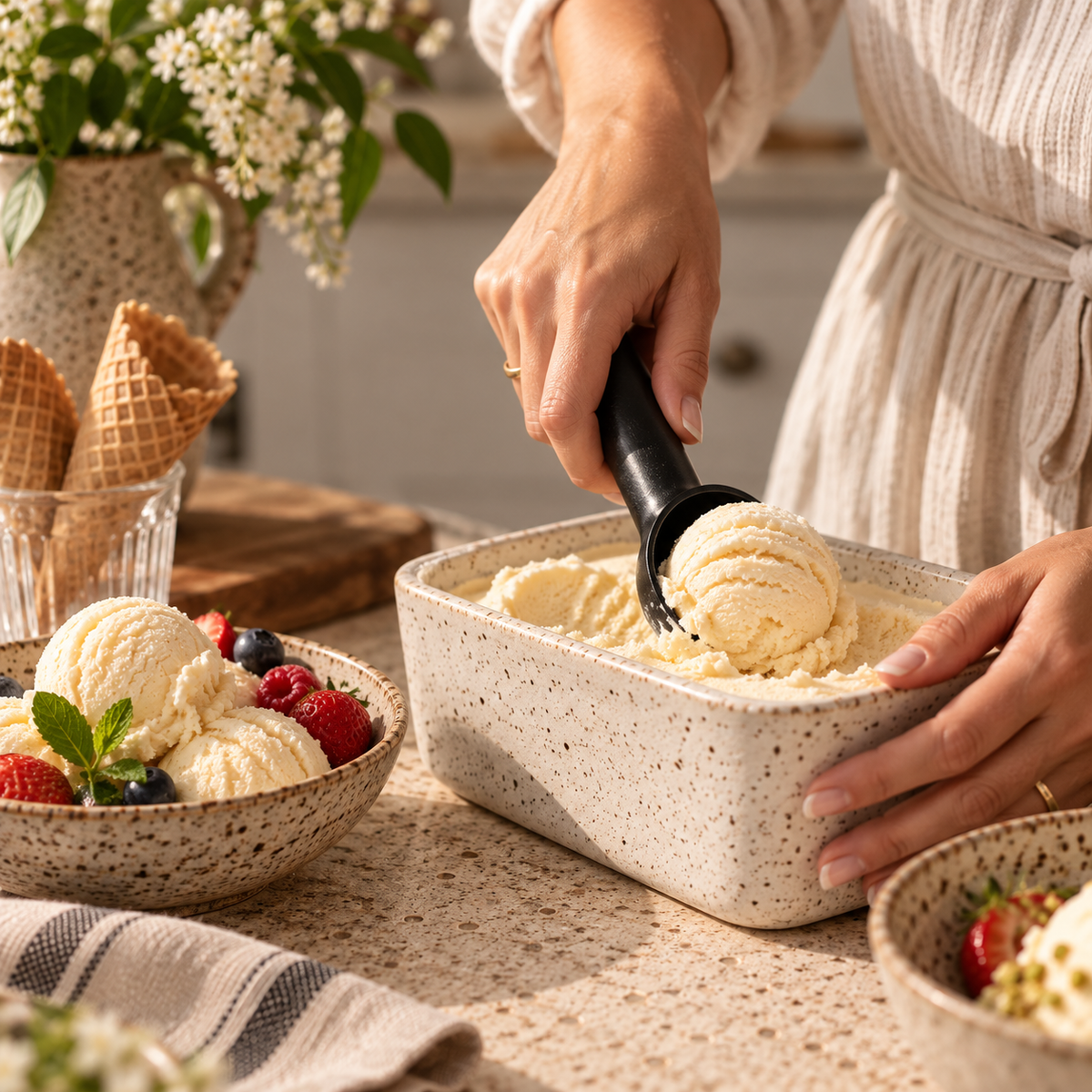 The Homestead Ice Cream Scoop ~ Hearth Black Cobblestone Australia