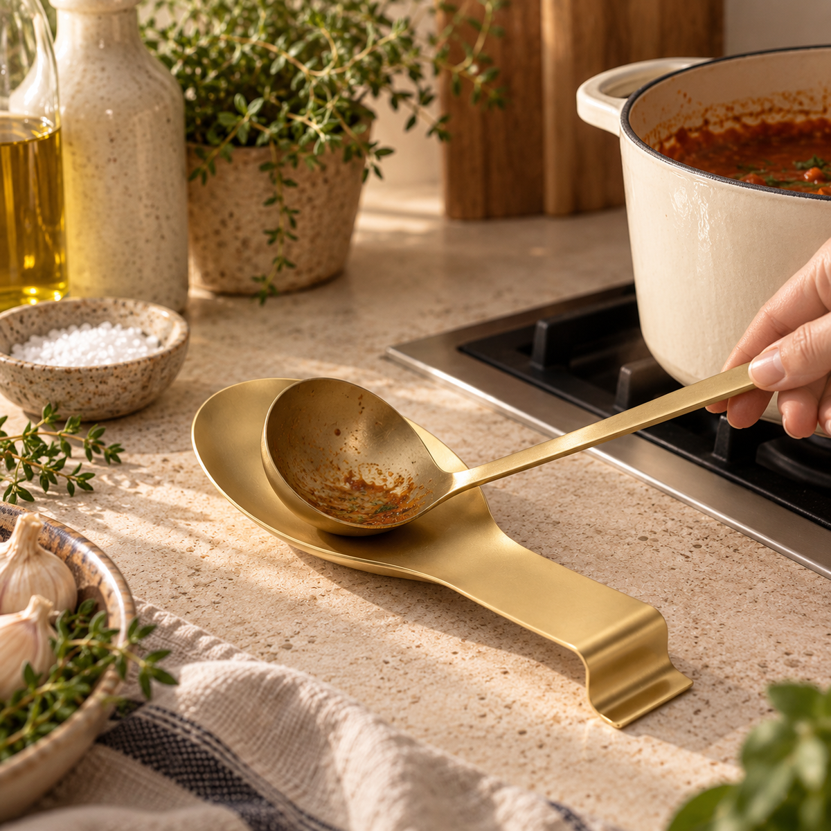 The Homestead Spoon Rest ~ Heirloom Gold Cobblestone Australia