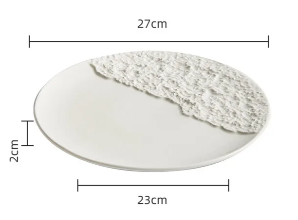 White Coral Porcelain Seaside Platter 27cm