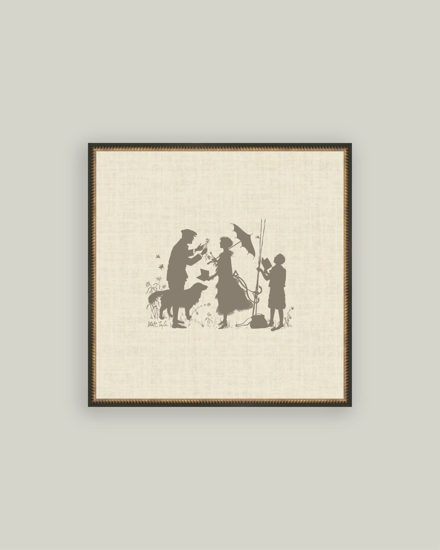 Storybook Pomenade Framed Art: 40 x 40cm - Cobblestone Australia