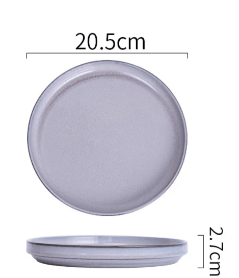 Violet Classic Ceremic Round Plate - Medium - Cobblestone Australia