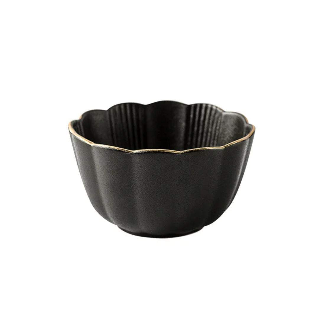 Bespoke Black Small Flower Condiment Bowl