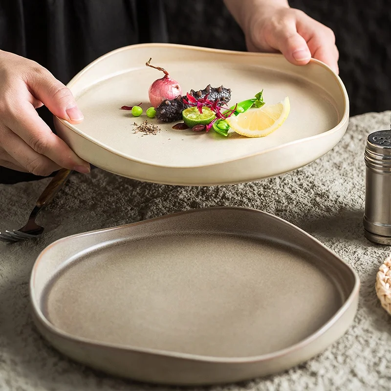 Freeform Mushroom Porcelain Platter