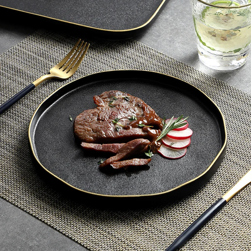 Bespoke Black Large Round Serving Platter