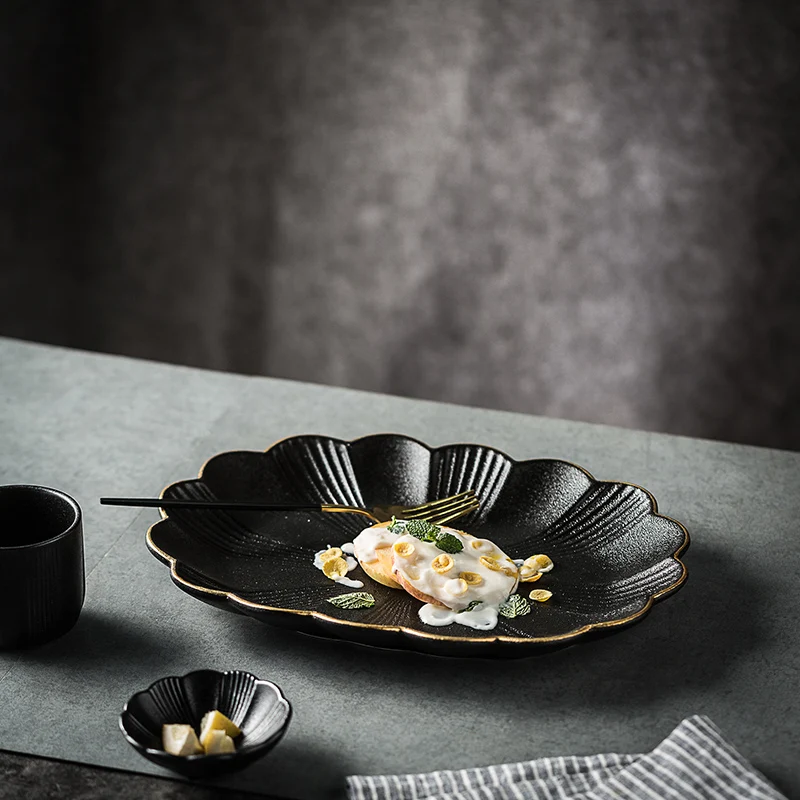 Bespoke Black Small Flower Condiment Bowl