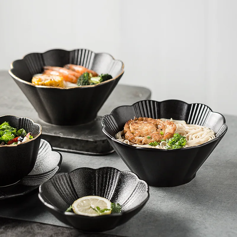 Bespoke Black Small Flower Condiment Bowl