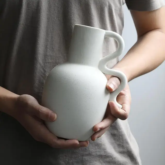 Dove White Ceramic Jug 20cm