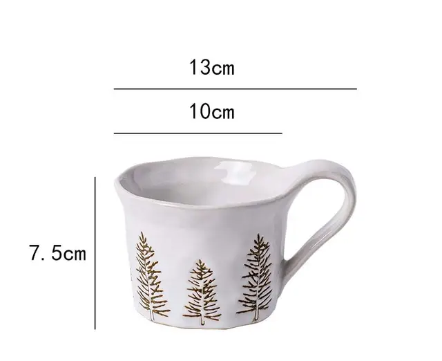 Christmas Mistletoe Coffee Cup Set of 3