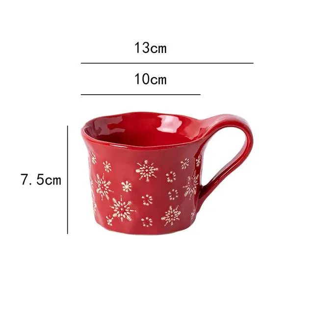 Christmas Mistletoe Coffee Cup ~ Cherry Red