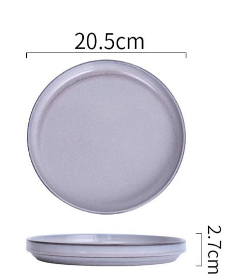 Violet Classic Ceremic Round Plate - Medium