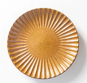 Tuscan Rust Coloured Fluted Serving Plate