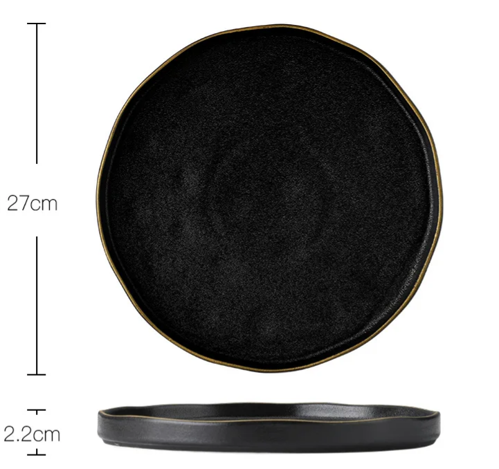 Bespoke Black Large Round Serving Platter