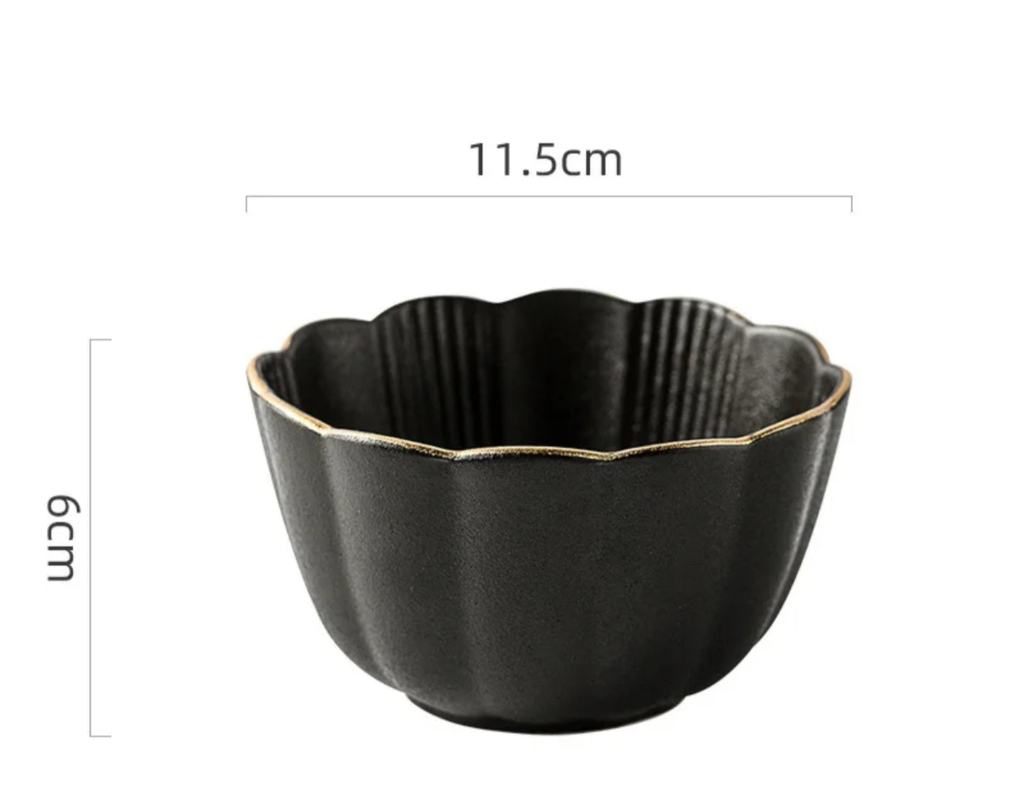 Bespoke Black Small Flower Condiment Bowl