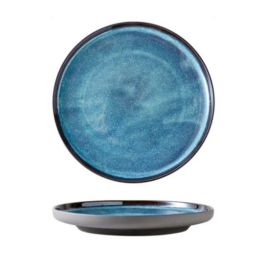 Midnight Blue Coloured Round Serrving Platter - Large