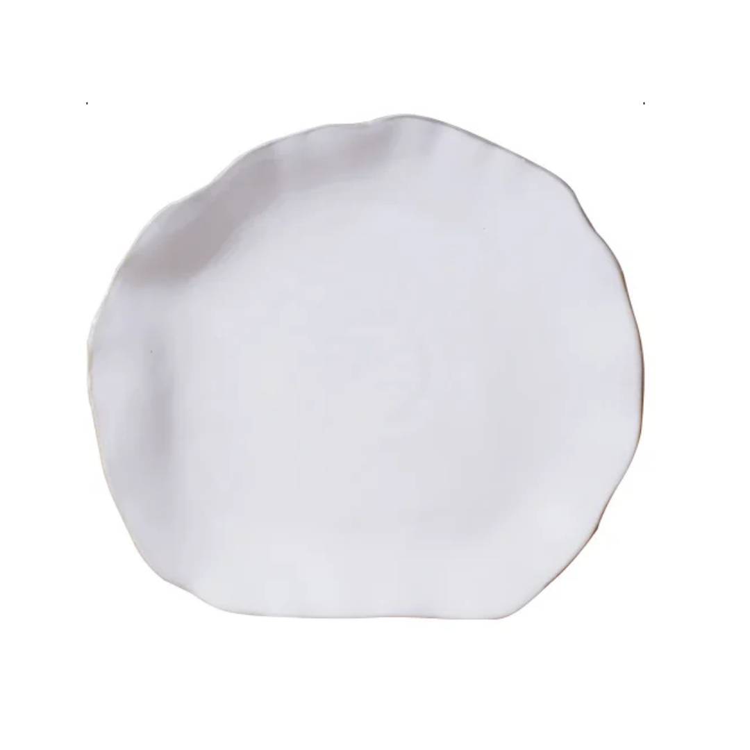 White Snowflake Plate - Large