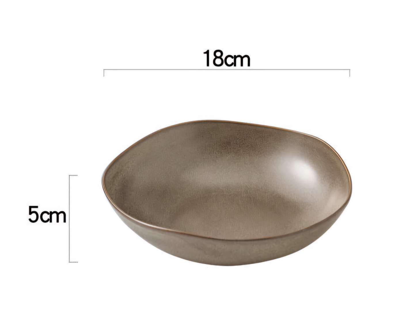 Earth Irregular Porcelain Medium Serving Bowl - Mushroom