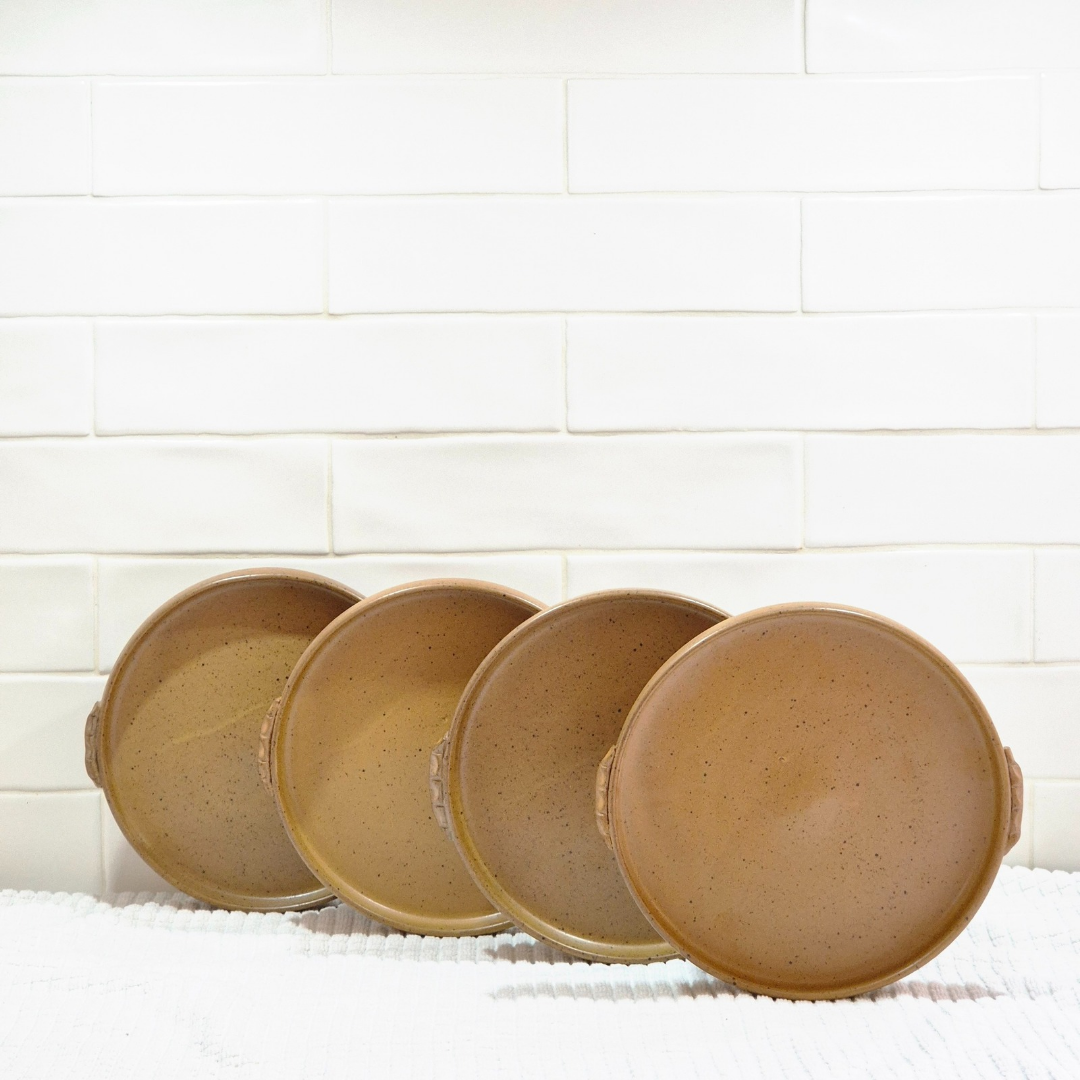 Tuscan Rust Coloured Dinner Plate/Bowl Set 8pc