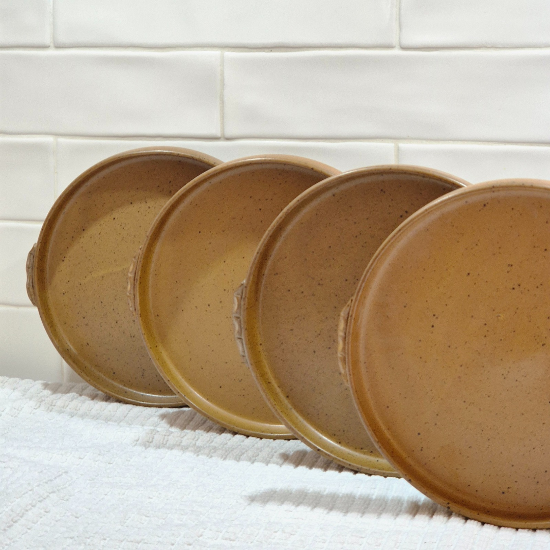 Tuscan Rust Coloured Dinner Plate/Bowl Set 8pc