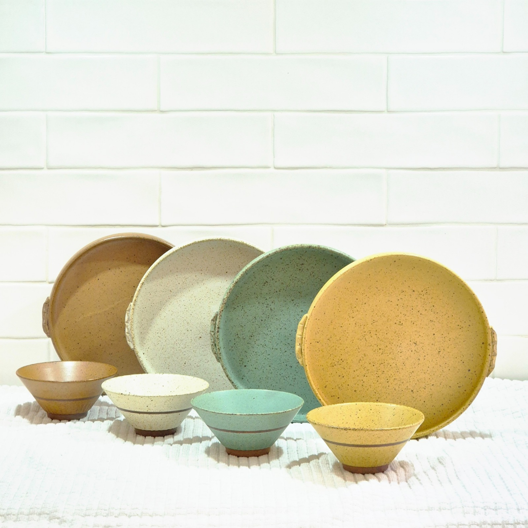 Tuscan Coloured Dinner Plate/Bowl Set 8pc