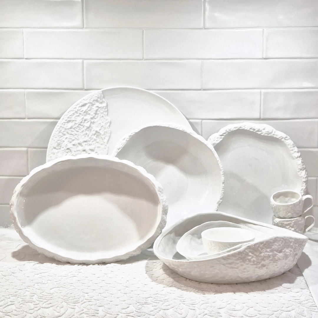 White Coral Servingware Bundle 9pcs