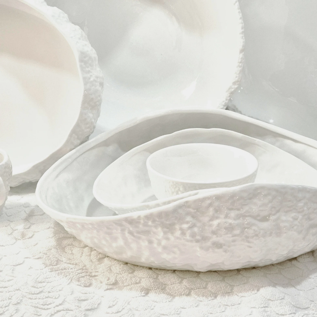 White Coral Servingware Bundle 9pcs