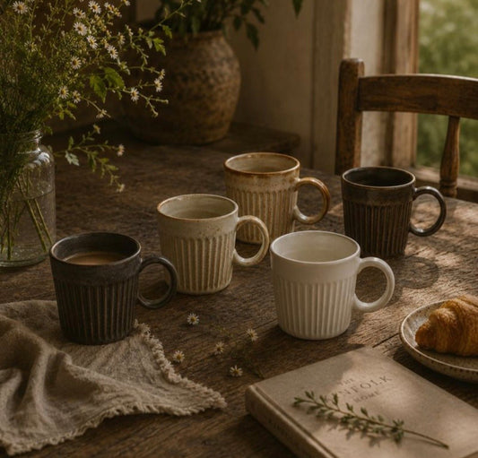 Ancient Rome Ceramic Coffee Cup 170mls - Set of 5 - Cobblestone Australia