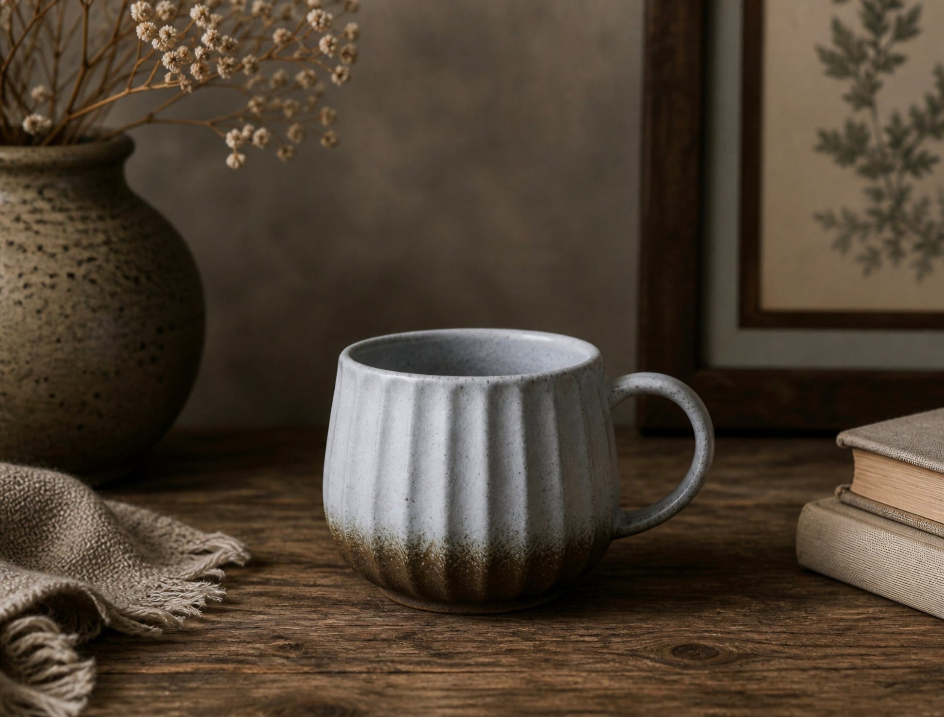 Ancient Rome Ceramic Coffee Cup Shadow 380mls - Cobblestone Australia