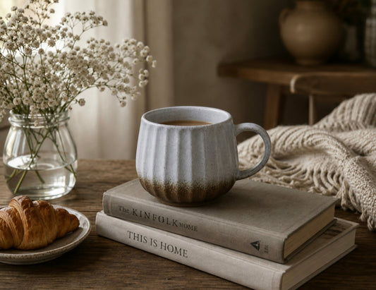 Ancient Rome Ceramic Coffee Cup Shadow 380mls - Cobblestone Australia
