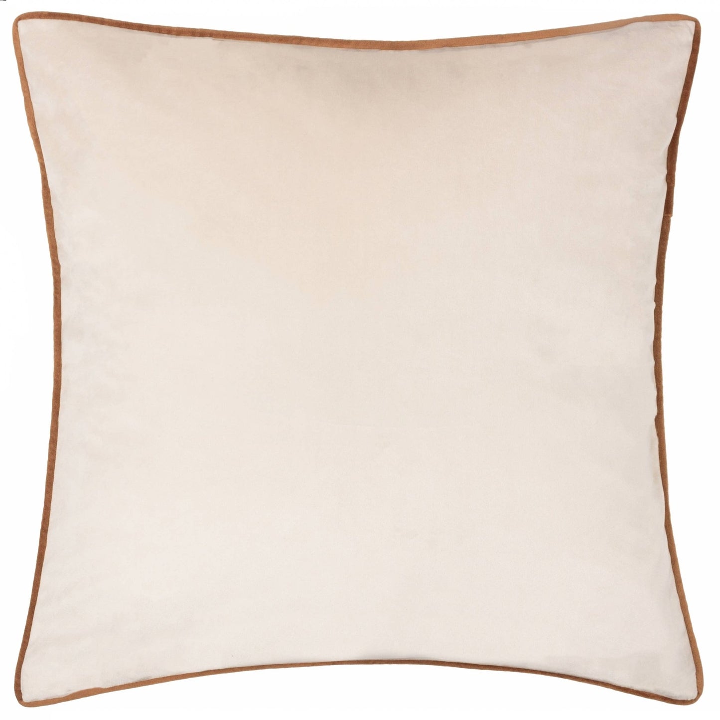 Beige / Ginger Velvet Feel Cushion Cover: 45 x 45cm - Cobblestone Australia