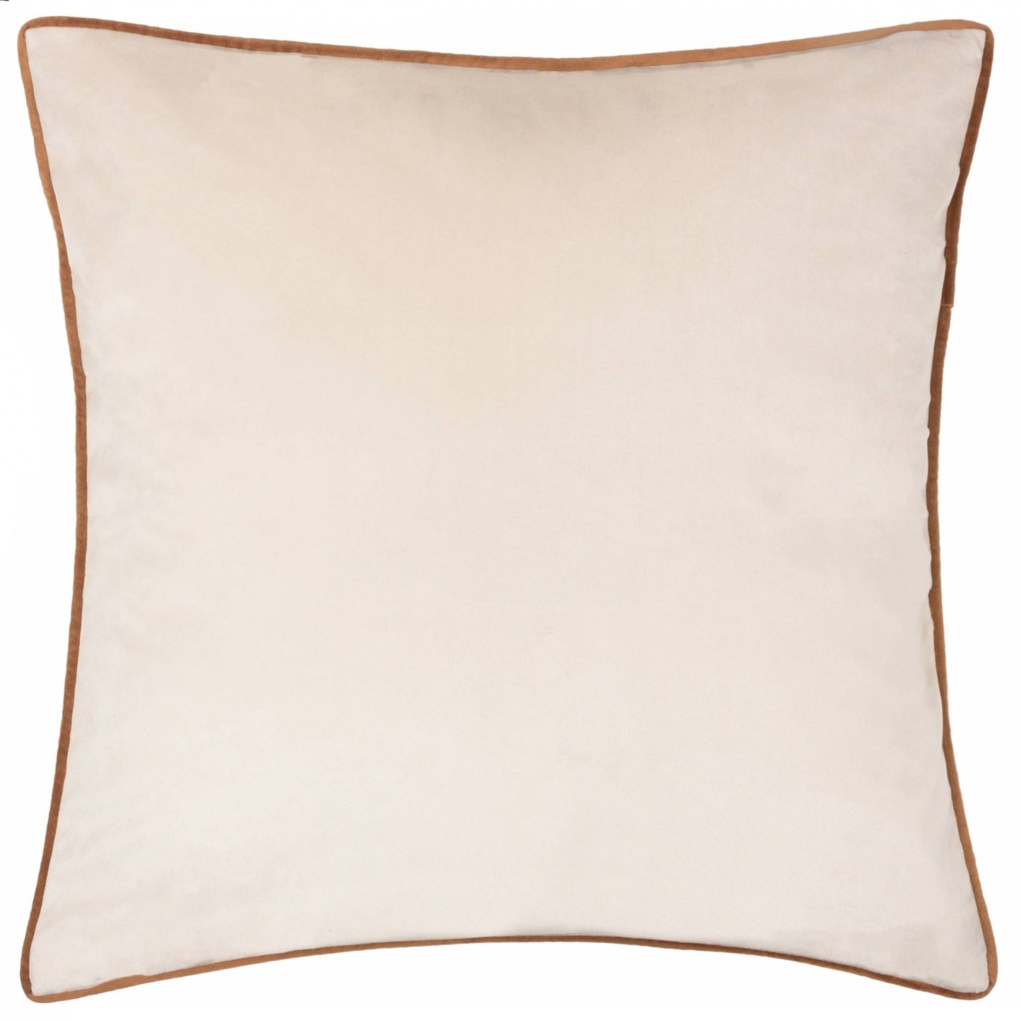 Beige / Ginger Velvet Feel Cushion Cover: 45 x 45cm - Cobblestone Australia