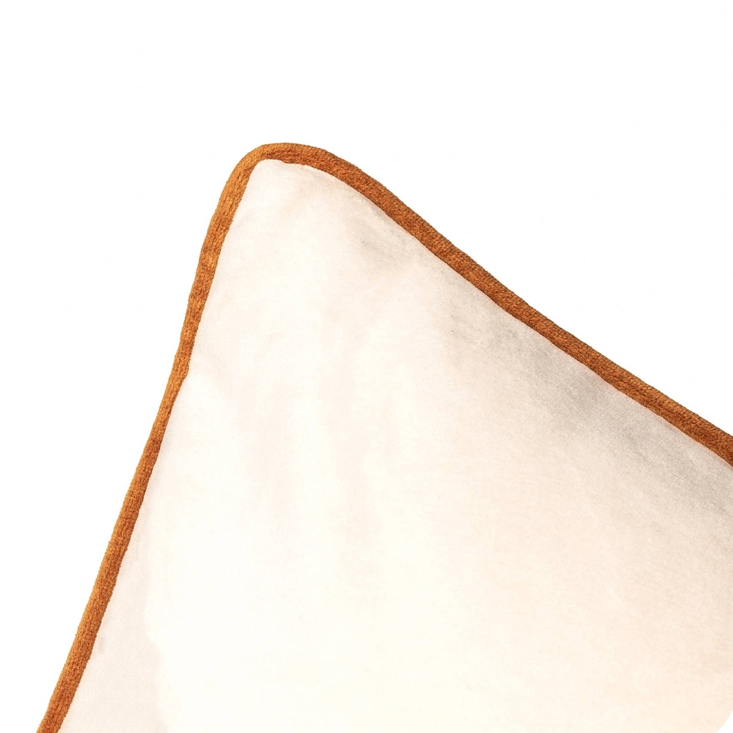 Beige / Ginger Velvet Feel Cushion Cover: 45 x 45cm - Cobblestone Australia