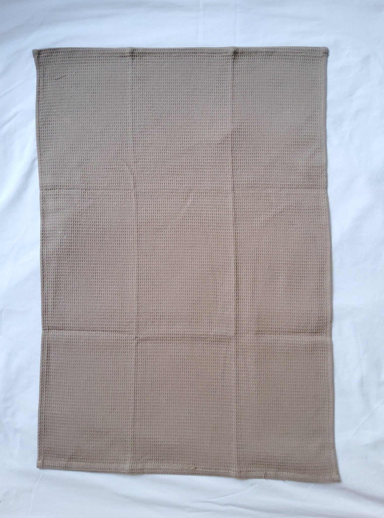 Beige/ Pink Little Ruby Gingham & Flower Pattern Microfibre & Beige Waffle Tea Towel Set 40x60cm - Cobblestone Australia