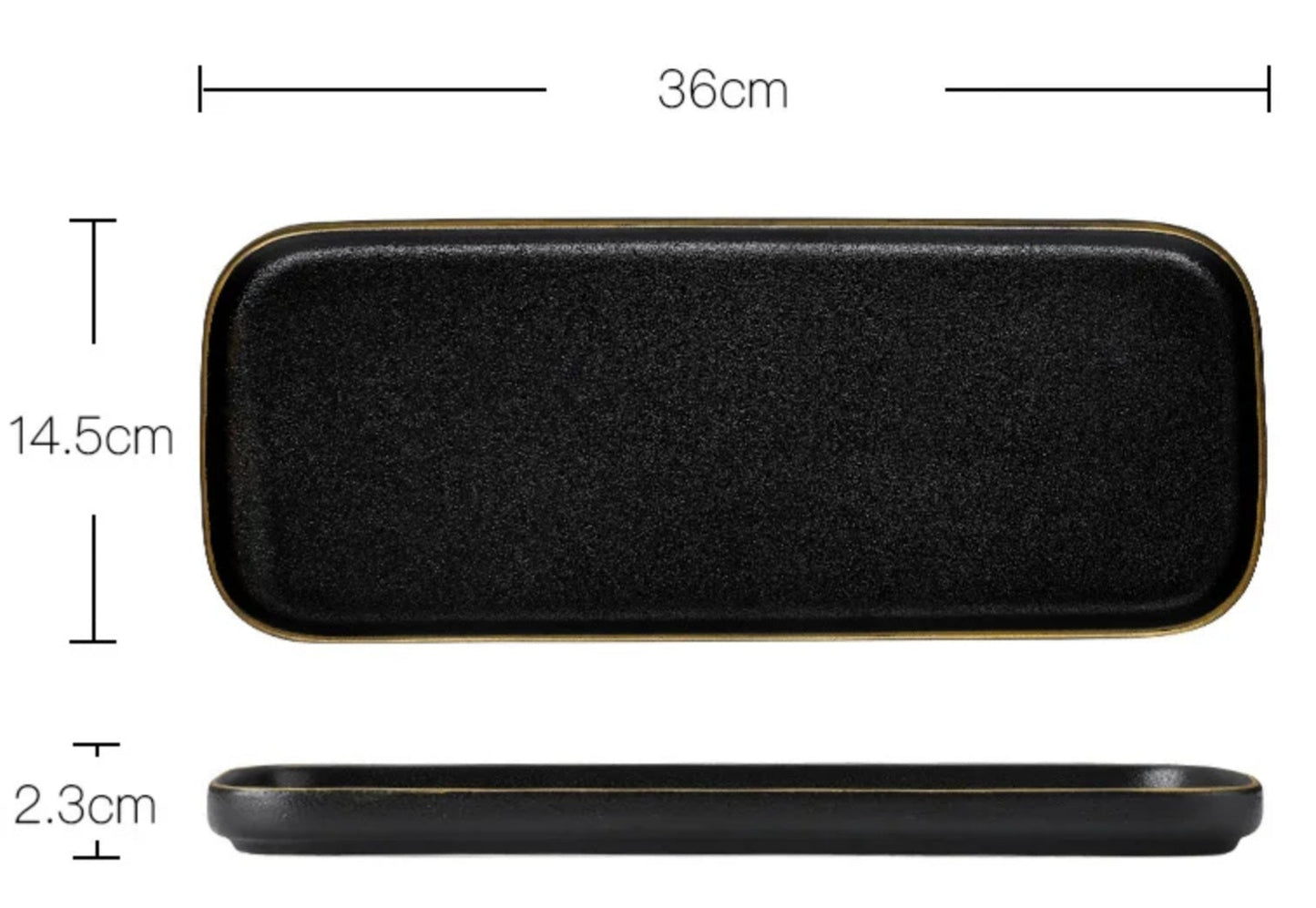 Bespoke Black Long Serving Platter - Cobblestone Australia