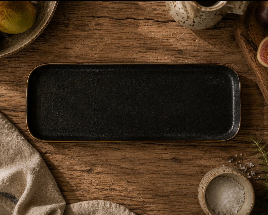 Bespoke Black Long Serving Platter - Cobblestone Australia