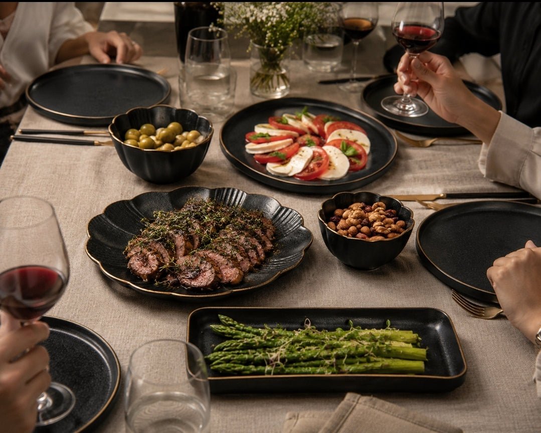 Bespoke Black Small Flower Condiment Bowl - Cobblestone Australia