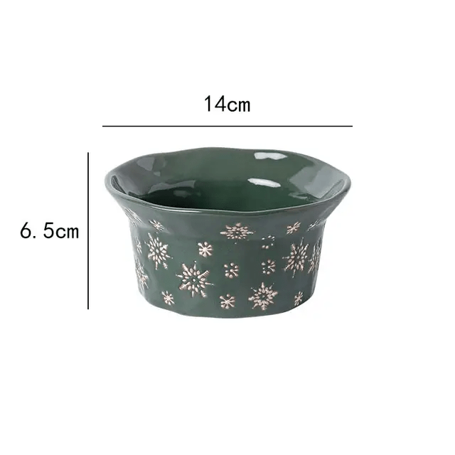 Christmas Mistletoe Bowl ~ Forest Green 14cm - Cobblestone Australia